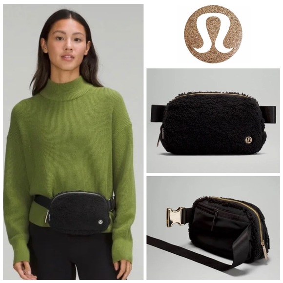 lululemon athletica Handbags - Lululemon Limited Edition Everywhere Belt Bag 1L *Fleece Black Sherpa